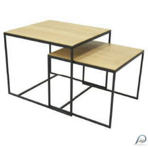 S/2 Coffee Table MD7070 – ชุดโต๊ะกาแฟไม้แท้ดีไซน์มินิมอล