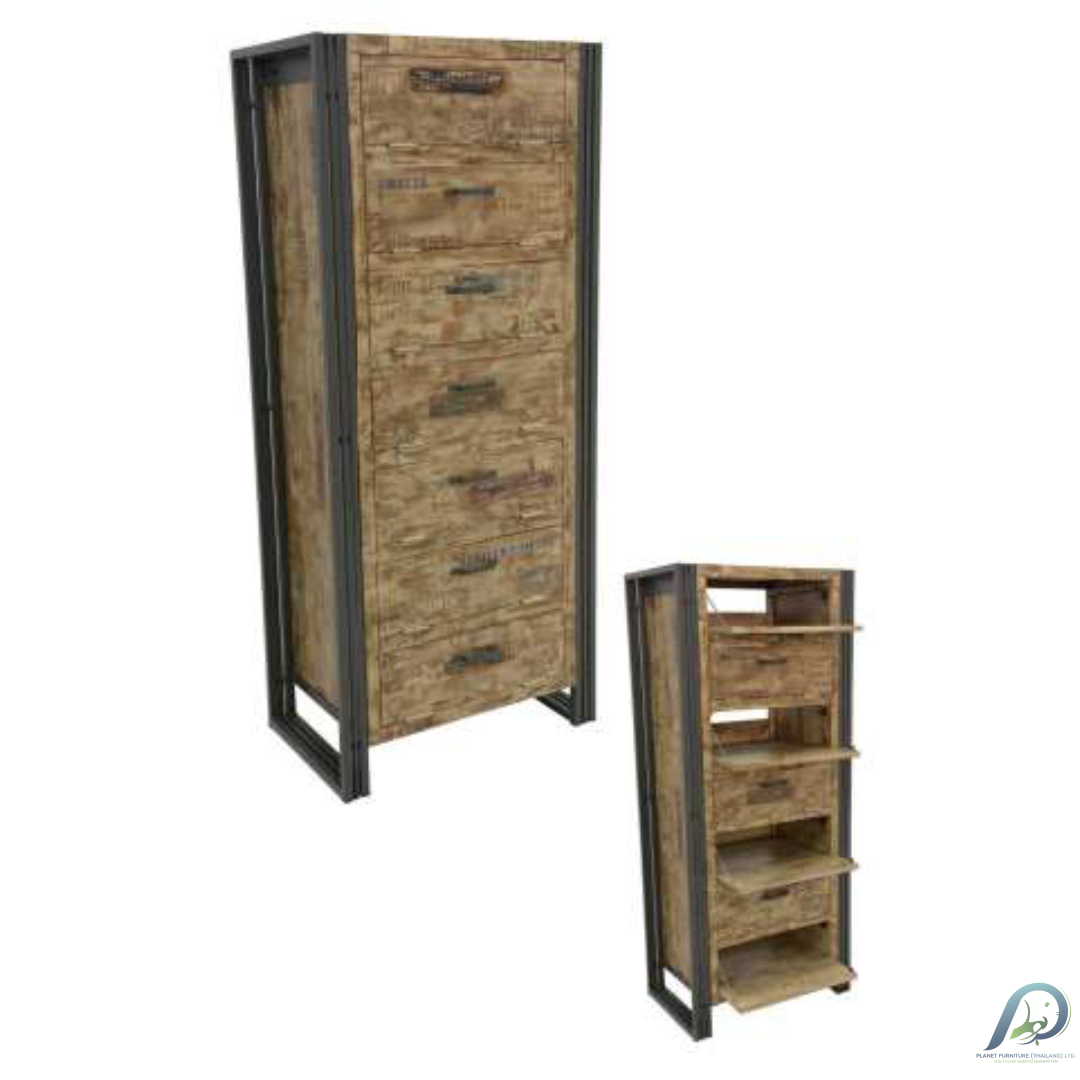 Shoes Cabinet MD7126 – ตู้รองเท้าไม้แท้สไตล์มินิมอล