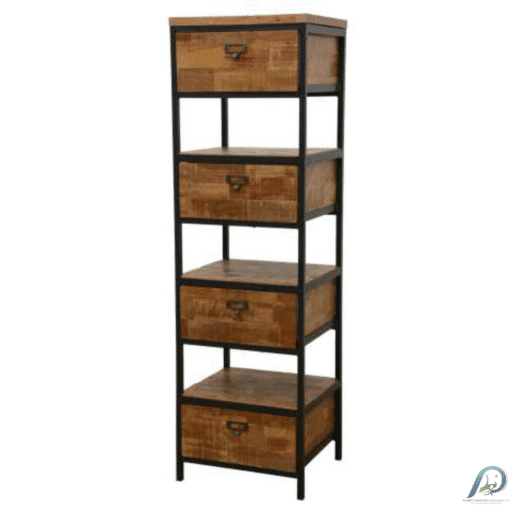 Column MD7217 – ตู้ลิ้นชักไม้แท้ทรงสูงมินิมอล