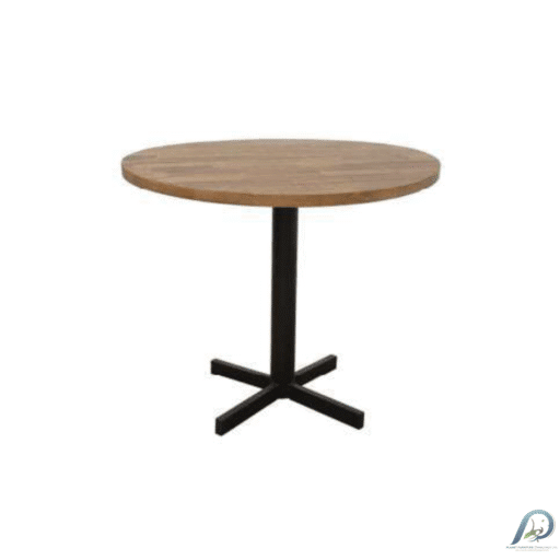 Table Round Tube MD7236 – โต๊ะไม้แท้ทรงกลมมินิมอล