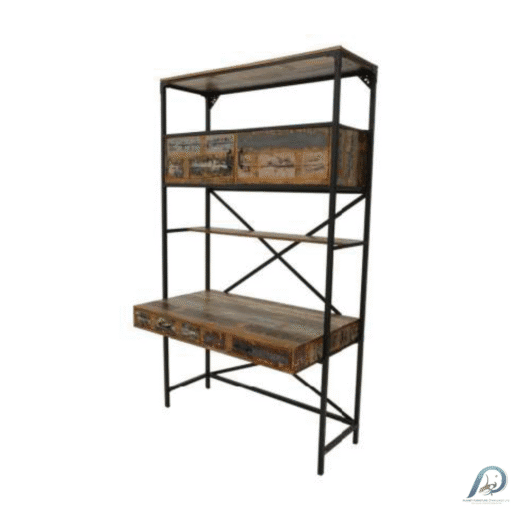 Big Shelf MD7245 – ชั้นเก็บของไม้แท้บานเปิดและลิ้นชัก