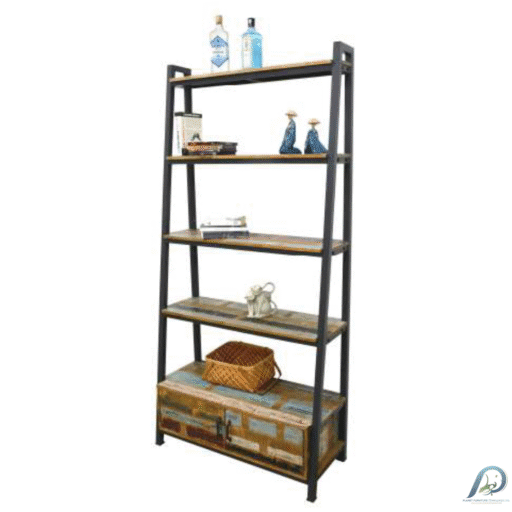 Bookshelf MD7268KD – ชั้นวางหนังสือไม้แท้ทรงสูง ดีไซน์มินิมอล