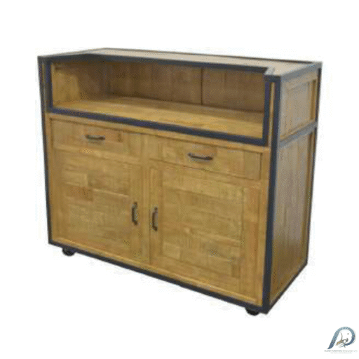 Bar Cabinet 2 Doors 2 Drawers MD7274 – ตู้บาร์ไม้แท้ ดีไซน์มินิมอล