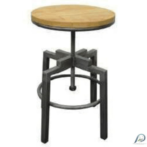 Stool Moving MD7275-1 – เก้าอี้สตูลไม้แท้ ปรับระดับได้ หมุนได้รอบตัว