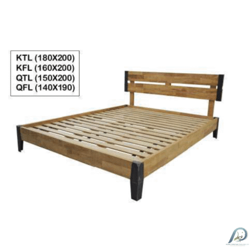 Wooden Bed Frame MD7510QFL – เตียงนอนไม้ 5 ฟุต (Double Bed) สำหรับที่นอน 140x190 ซม.