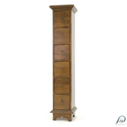 ตู้เก็บซีดีไม้แท้ 6 ลิ้นชัก MD8012 ทรงสูง