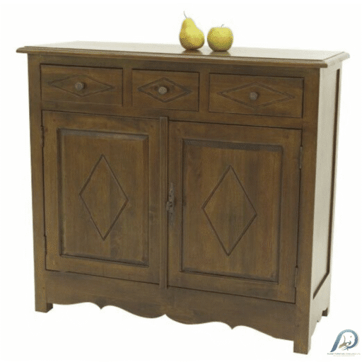 ตู้เก็บของไม้แท้ MD8026 (1 เมตร) 2 บานเปิด 3 ลิ้นชัก