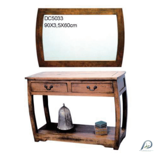 Console Table 2 Drawers MD8046 โต๊ะคอนโซลไม้แท้ 2 ลิ้นชัก