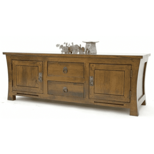 Sideboard MD8052 ตู้ไซด์บอร์ดไม้แท้ทรงเตี้ย 2 บานเปิด 2 ลิ้นชัก