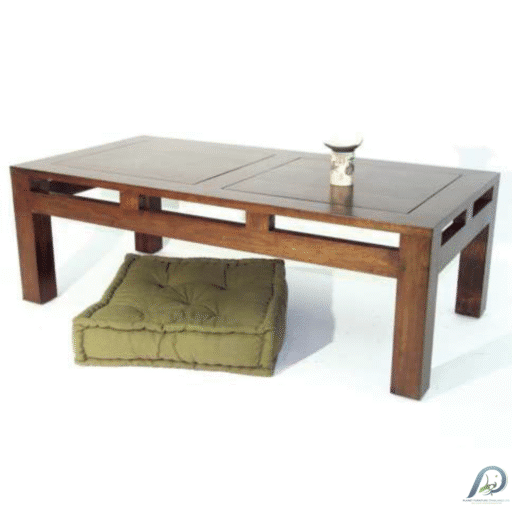 Low Table MD8055 โต๊ะกลางไม้แท้ ดีไซน์โมเดิร์น ขนาด 120x60 ซม.