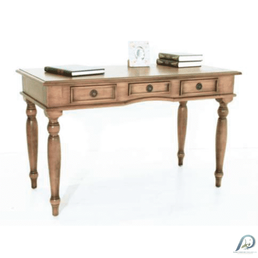 โต๊ะทำงานไม้แท้ MD8077 3 ลิ้นชัก สไตล์วินเทจ (Vintage Style)