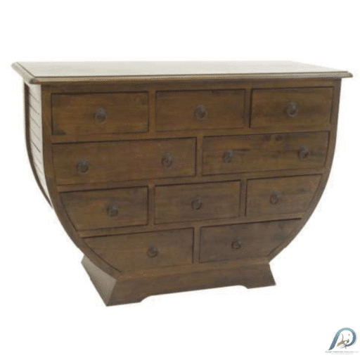 MD8129 ตู้ลิ้นชักไม้แท้ทรงครึ่งวงกลม 10 ลิ้นชัก (Half Circle Chest)