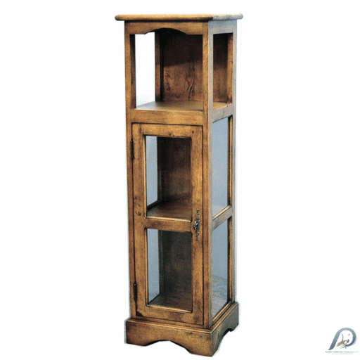 MD8162 ตู้โชว์ไม้แท้ 1 บานเปิด (Showcase) ทรงสูง