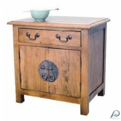 MD8169 ตู้ข้างเตียงไม้แท้ 2 บานเปิด 1 ลิ้นชัก (China Bed Side)