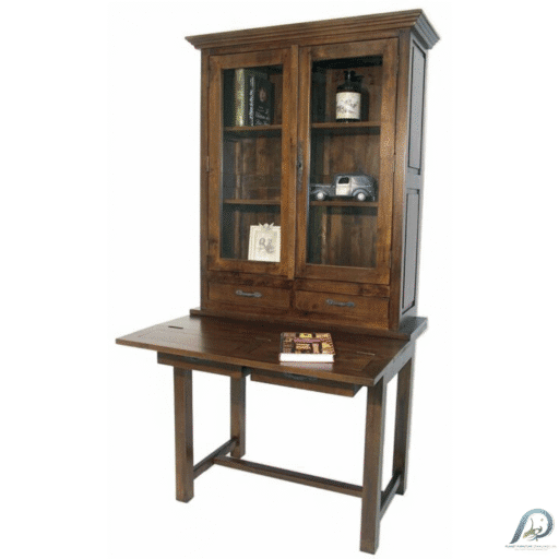 ตู้หนังสือไม้แท้ MD8225 แบบ 2 ท่อน (2 Parts) ทรงสูง