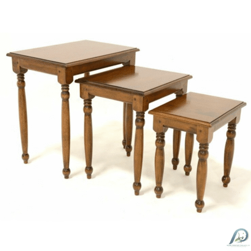 MD8235 โต๊ะซ้อนไม้แท้ 3 ชิ้น (Nest of Tables) ดีไซน์คลาสสิก อเนกประสงค์