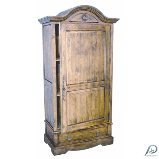 MD8238 ตู้โชว์และเก็บของไม้แท้ 1 บานเปิด 1 ลิ้นชัก ทรงสูง