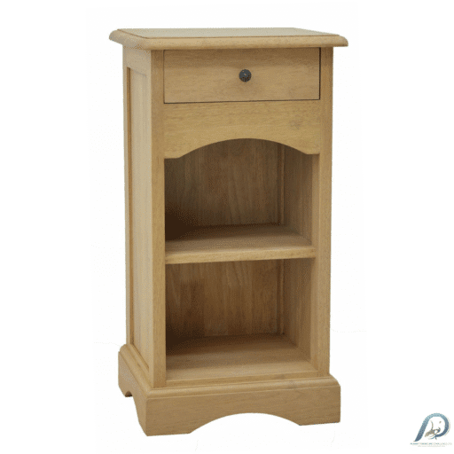 MD8253 ตู้ข้างเตียงไม้แท้ 1 ลิ้นชัก ขนาดกะทัดรัด ดีไซน์คลาสสิก