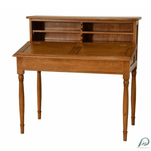 MD8257 โต๊ะทำงานไม้แท้ ดีไซน์คลาสสิก พร้อมชั้นวาง