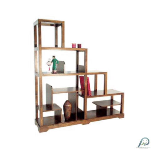 MD8265 ชั้นวางของไม้แท้ทรงบันได ดีไซน์โปร่ง (Stair Shelf)