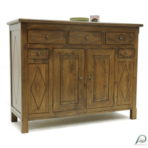 MD8266 ตู้เก็บของไม้แท้ 2 บานเปิด 5 ลิ้นชัก อเนกประสงค์