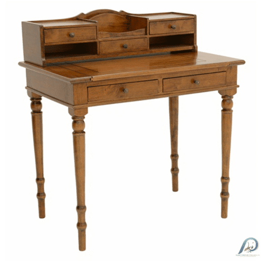 MD8287 โต๊ะเขียนหนังสือไม้แท้ ดีไซน์คลาสสิก 5 ลิ้นชัก (Writing Desk)