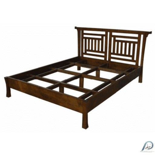 MD8302SKF เตียงนอนไม้แท้ 6 ฟุต ดีไซน์โมเดิร์นคลาสสิก (No Foot Panel)