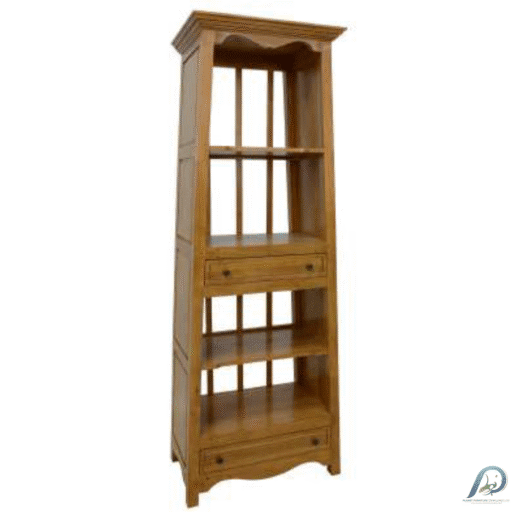 MD8310 ชั้นวางหนังสือไม้แท้ ทรงพีระมิด ดีไซน์โคโลเนียล