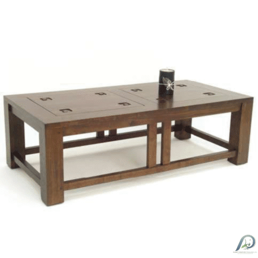 MD8356 Low Table โต๊ะกลางไม้แท้ ทรงสี่เหลี่ยมผืนผ้า ดีไซน์เรียบง่าย