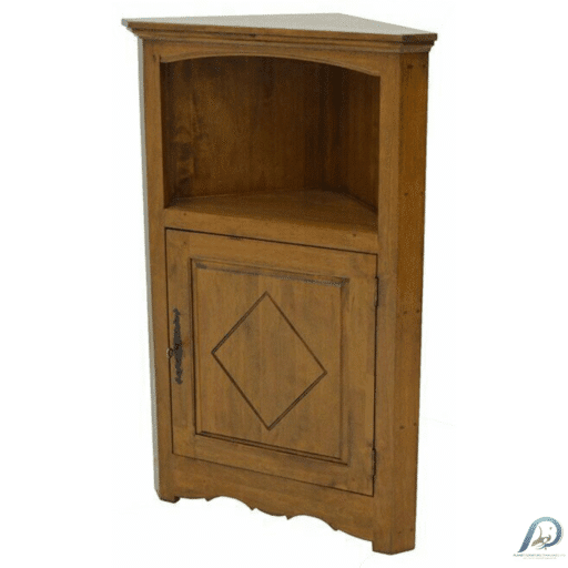 MD8371 Corner Cabinet ตู้โชว์เข้ามุมไม้แท้ ขนาดกลาง สูง 123 cm ดีไซน์คลาสสิก