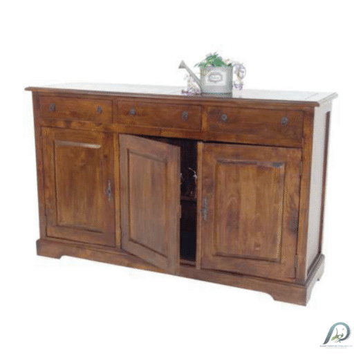 MD8380 ตู้ไซด์บอร์ดไม้แท้ (Sideboard) 3 ลิ้นชัก 3 บานเปิด