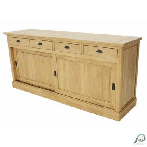 MD8382 ตู้ไซด์บอร์ดไม้ยาว (Long Sideboard) 4 ลิ้นชัก 2 บานเปิด