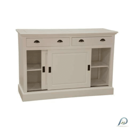 MD8385-1 ตู้ไซด์บอร์ดไม้แท้ (Sideboard) 2 บานเลื่อน 2 ลิ้นชัก