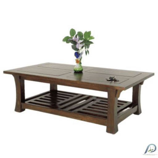 MD8389 โต๊ะกลางโซฟาไม้แท้ทรงสี่เหลี่ยม (Rectangle Low Table) ดีไซน์ Shanghai