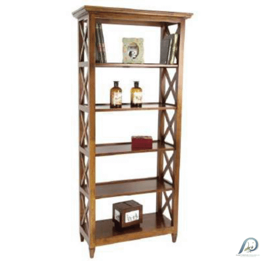 MD8439 Bookcase – ตู้หนังสือไม้แท้ทรงสูง ดีไซน์เรียบหรู จุของได้เยอะ