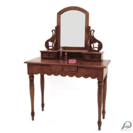 MD8467 Dressing Desk with Mirror – โต๊ะเครื่องแป้งไม้แท้ พร้อมกระจกและลิ้นชัก