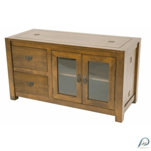 MD8512 Low Cupboard – ตู้เก็บของไม้แท้ทรงเตี้ย 2 บานเปิด 2 ลิ้นชัก