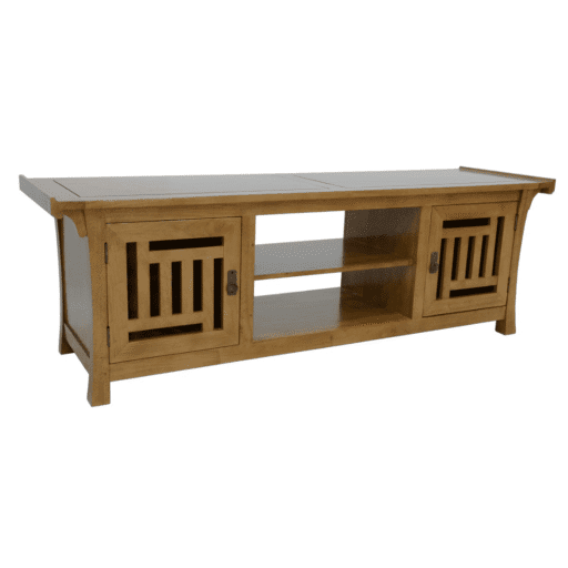 MD8519 TV Cabinet – ตู้วางทีวีไม้แท้ 2 บานเปิด