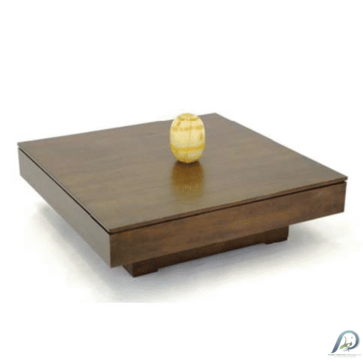MD8578 Low Table – โต๊ะกลางโซฟาไม้แท้ทรงจัตุรัส (Real Wood) ดีไซน์ Hongkong ขนาดใหญ่ 100 ซม.