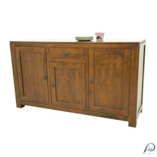 MD8583-1 Sideboard – ตู้ไซด์บอร์ดไม้แท้ 3 บานเปิด 1 ลิ้นชัก (Real Wood) ดีไซน์ Hongkong