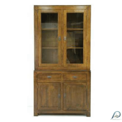 MD8585 Dresser Cabinet – ตู้โชว์และเก็บของไม้แท้ 2 ท่อน (Real Wood) 4 บานเปิด ดีไซน์ Hongkong