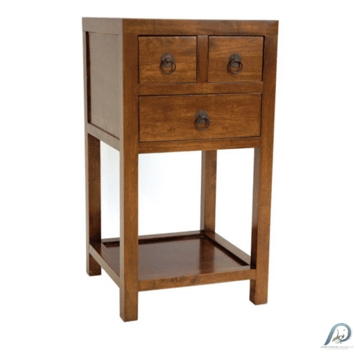 MD8606 Console Table – ตู้คอนโซลไม้แท้ 3 ลิ้นชัก ทรงสูง