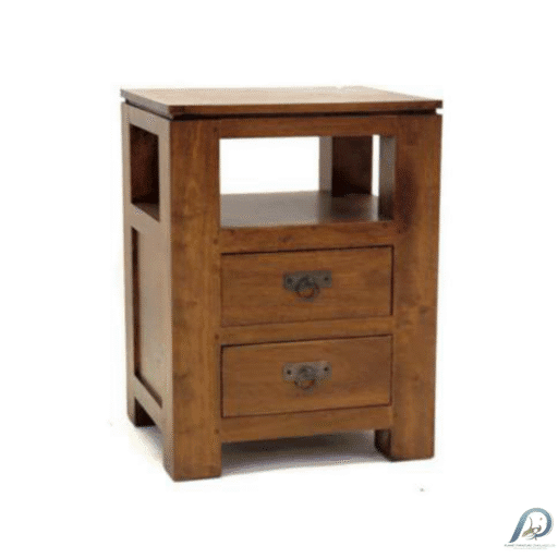 MD8619 Bedside Table – โต๊ะข้างเตียงไม้แท้ 1 ลิ้นชัก ดีไซน์เรียบหรู