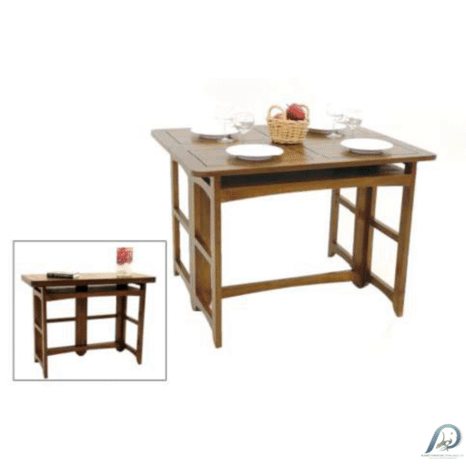 MD8637 Extendable Console Table – โต๊ะคอนโซลไม้แท้ พับกางได้ (2 in 1)