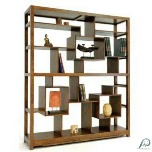 MD8643 Double Sided Bookshelf – ชั้นวางหนังสือไม้แท้ ใช้งานได้ 2 ด้าน กั้นห้องได้