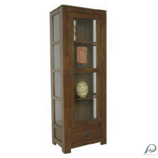 Glass Case 1 Door 1 Drawer MD8732 – ตู้โชว์กระจกไม้แท้