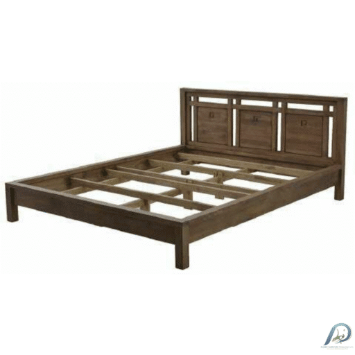MD8741KF Wooden Bed Frame – เตียงนอนไม้แท้ 6 ฟุต ดีไซน์ Tahoma