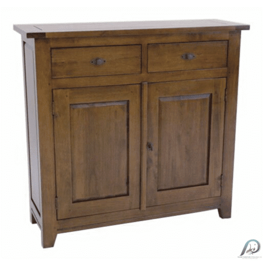 MD8746 Wooden Cupboard – ตู้เก็บของไม้แท้ 2 บานเปิด 2 ลิ้นชัก