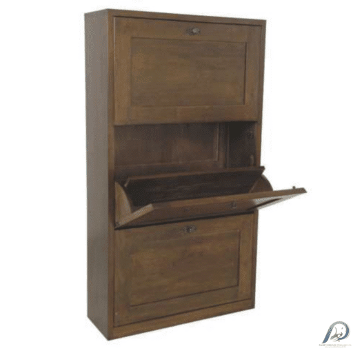MD8753 Shoe Cabinet – ตู้เก็บรองเท้าไม้แท้ 3 บานเปิด