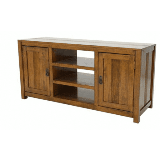 MD8767 TV Furniture ตู้โชว์ทีวีไม้แท้ 2 บานเปิด ดีไซน์คลาสสิก